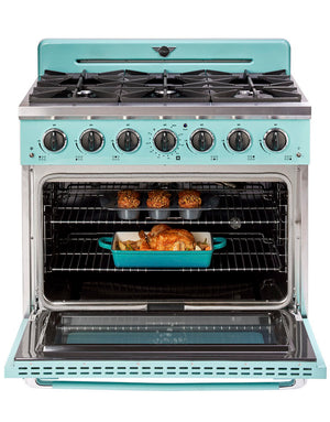 Unique 36' Classic Retro Ocean Mist Turquoise Range with FR Triple Crown Burner