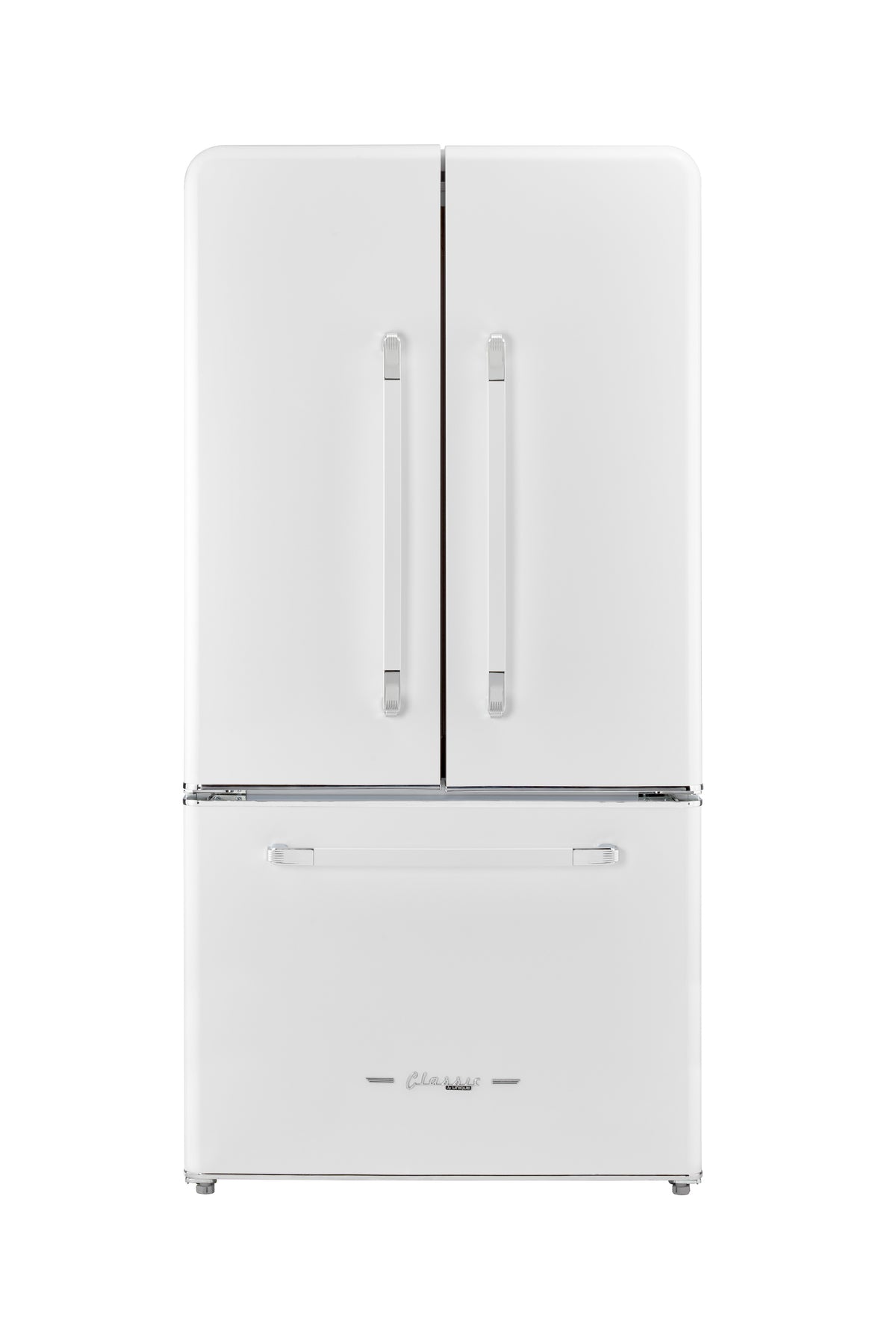 Unique 595Litre Marshmallow White French Door Refrigerator