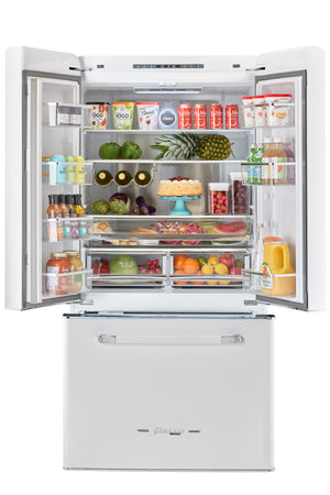 Unique 595Litre Marshmallow White French Door Refrigerator