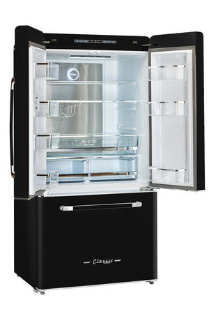 Unique 595Litre Midnight Black French Door Refrigerator