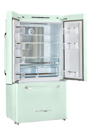 Unique 595Litre Summer Mint Green French Door Refrigerator