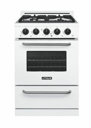 Unique Classic 24' White Off Grid Propane Range