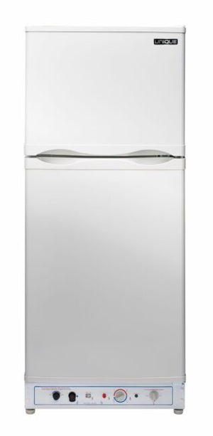 Unique 6 cu/ft White propane Refrigerator with CO alarming device with safety shutoff Serial #