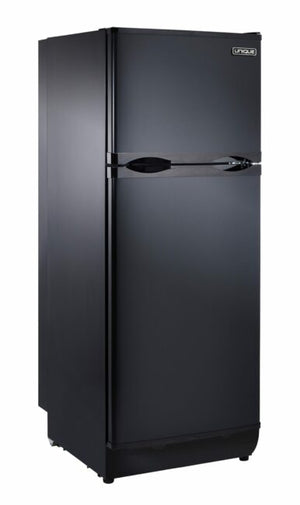 Unique 8 cu/ft Black propane Refrigerator with CO alarming device with safety shutoff Serial #