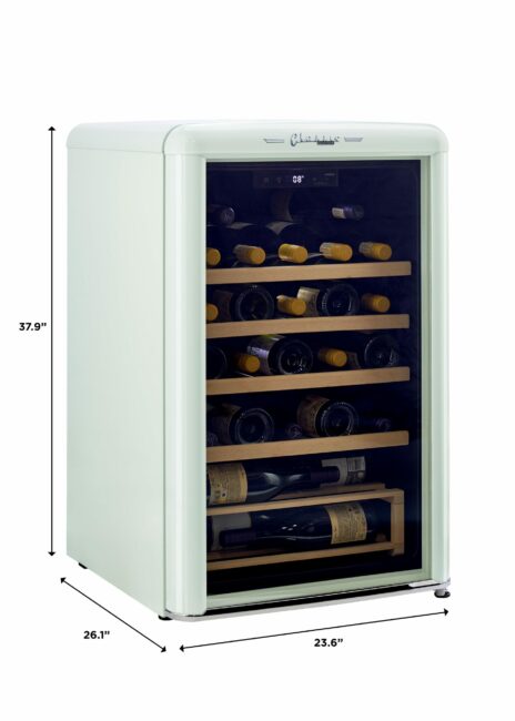 Unique 125 Litre Summer Mint Green Classic Retro Wine Refrigerator