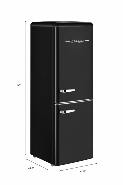 Unique 215 Litre Midnight Black 110VAC Refrigerator/Freezer