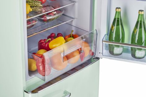 Unique 215 Litre Summer Mint Green 110VAC Refrigerator/Freezer