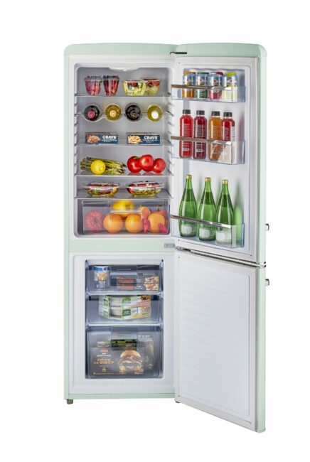 Unique 215 Litre Summer Mint Green 110VAC Refrigerator/Freezer