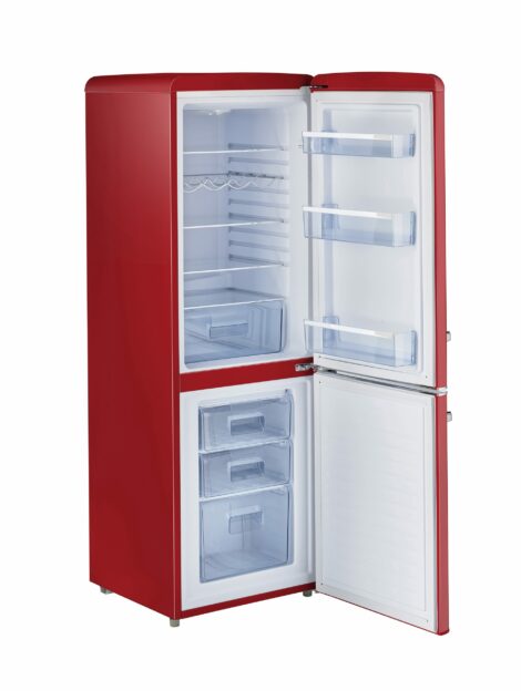 Unique 215 Litre Candy Red 110VAC Refrigerator/Freezer