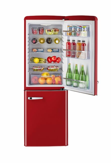 Unique 215 Litre Candy Red 110VAC Refrigerator/Freezer