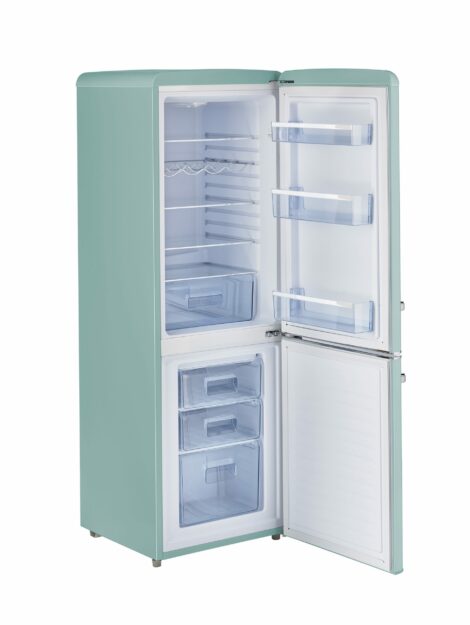 Unique 215 Litre Ocean Mist Turquoise 110VAC Refrigerator/Freezer