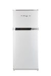 Unique 385Litre Marshmallow White 12/24 DC Refrigerator/Freezer Retro