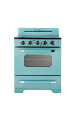 Unique 30' Classic Retro Ocean Mist Turquoise Electric Glass top Range