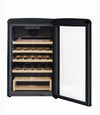 Unique 125 Litre Midnight Black Classic Retro Wine Refrigerator