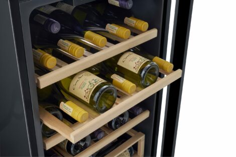 Unique 125 Litre Midnight Black Classic Retro Wine Refrigerator