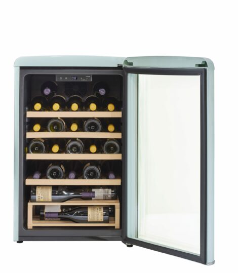 Unique 125 Litre Ocean Mist Turquoise Classic Retro Wine Refrigerator