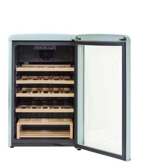 Unique 125 Litre Ocean Mist Turquoise Classic Retro Wine Refrigerator