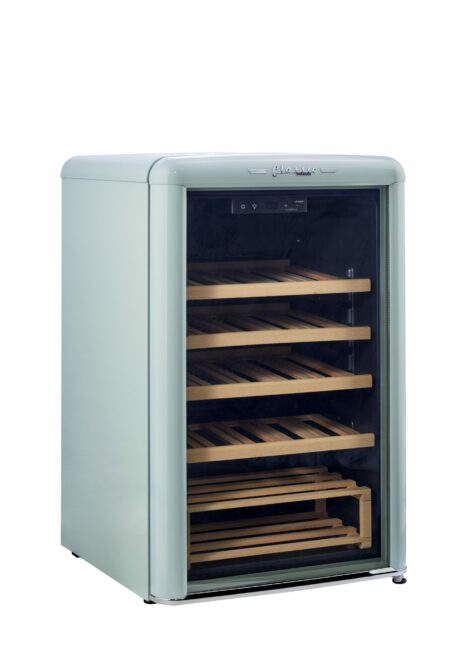 Unique 125 Litre Ocean Mist Turquoise Classic Retro Wine Refrigerator