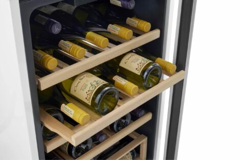 Unique 125 Litre Marshmallow White Classic Retro Wine Refrigerator