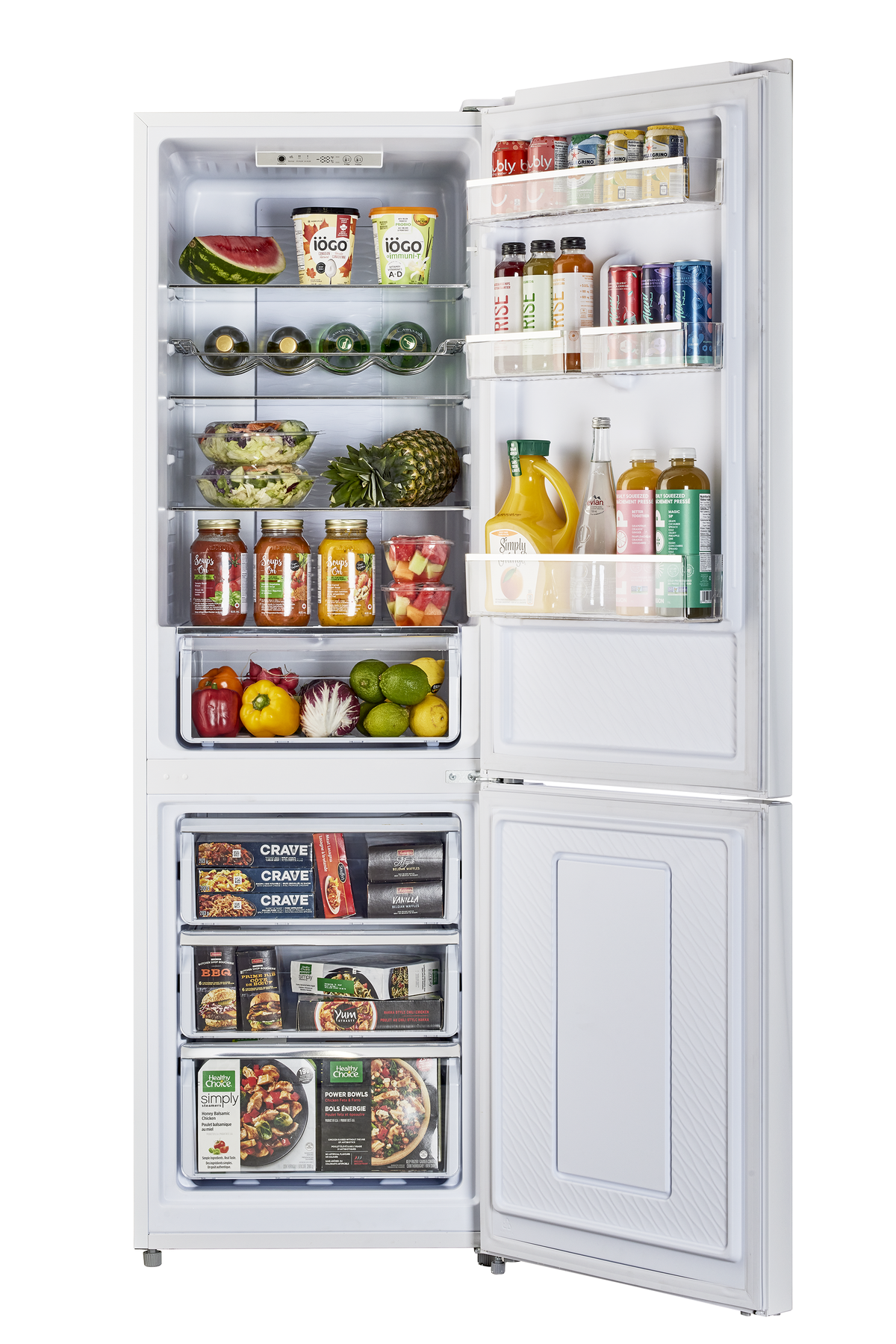 Unique 325Litre White 12/24 DC Bottom Mount Refrigerator