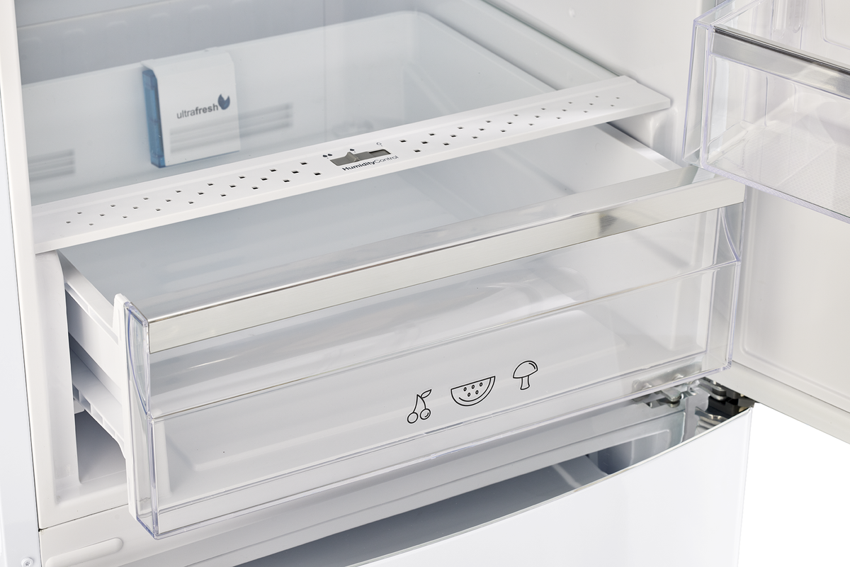 Unique 340Litre Marshmallow White Bottom Mount Refrigerator