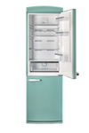 Unique 340Litre Ocean Mist Turquoise Bottom Mount Refrigerator