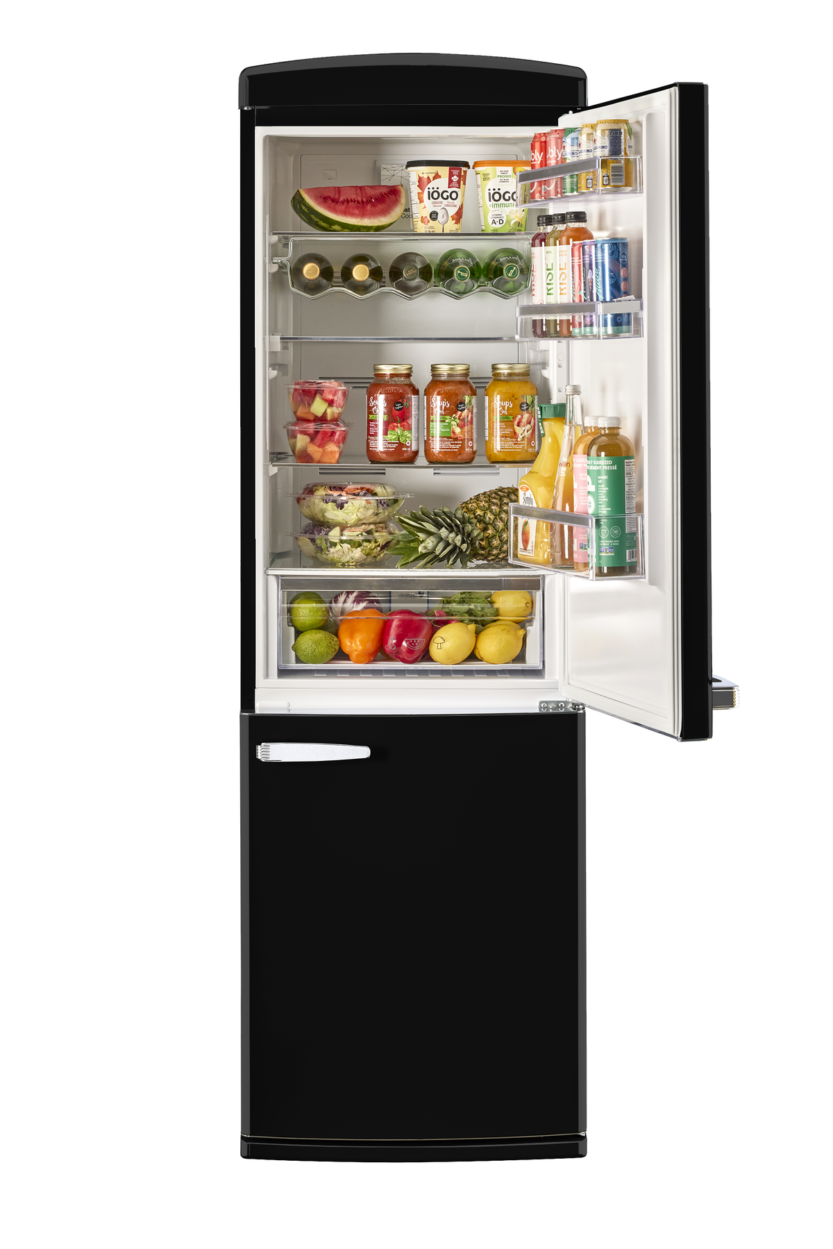 Unique 340Litre Midnight Black Bottom Mount Refrigerator