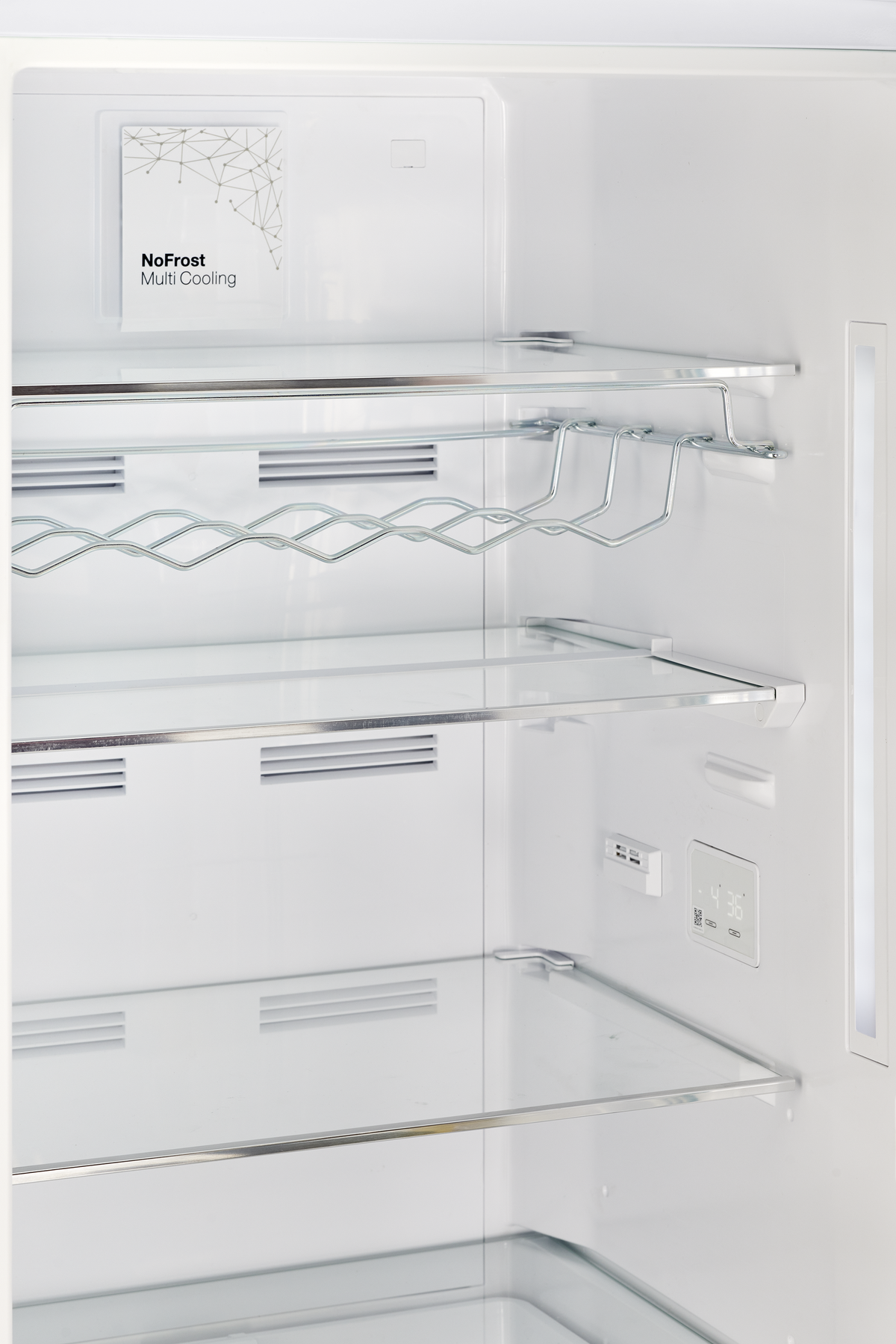 Unique 340Litre Marshmallow White Bottom Mount Refrigerator